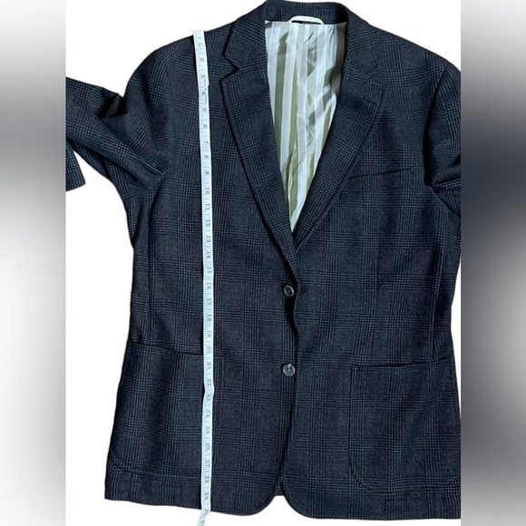 Men’s Charcoal Plaid Bullock & Jones Sport Coat - Size 40R - Picture 12 of 16